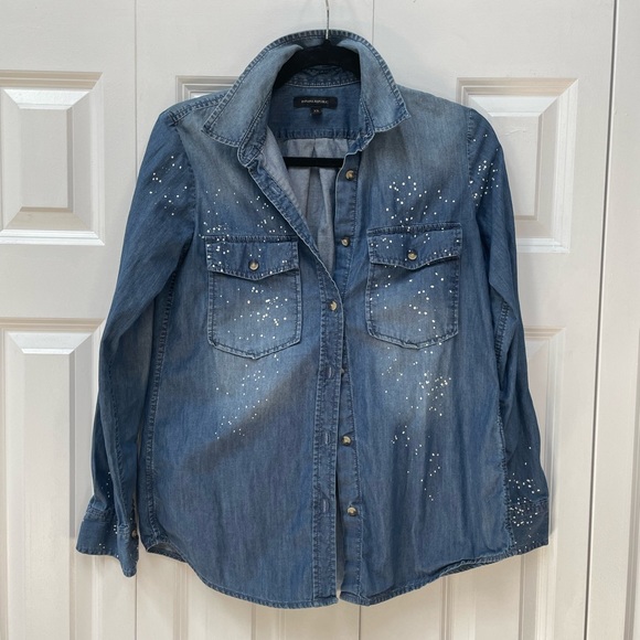 Banana Republic Denim Pain Splatter Button Down - Picture 6 of 6